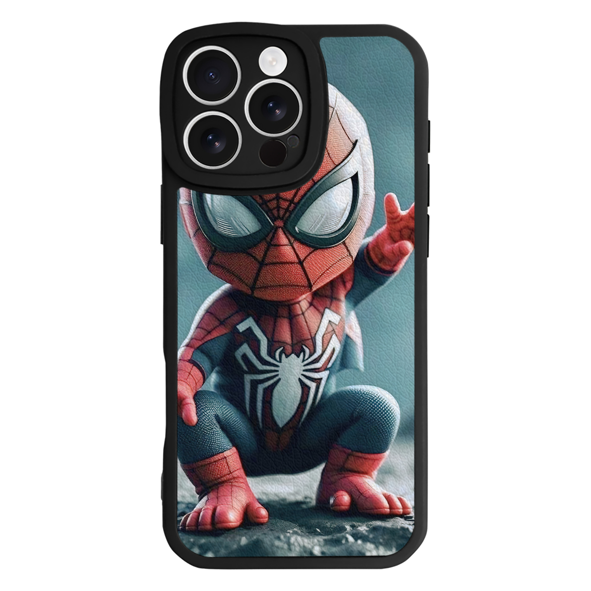 （画像用） Spider Man スパイダーマン 【iPhone 16シリーズ対応】シリコンスマホケース（レザー調） 材質：シリコン